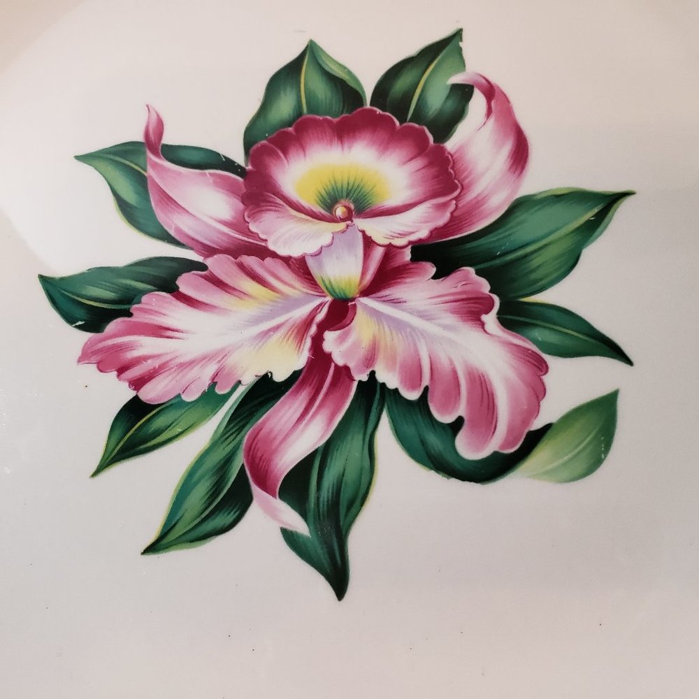 Paden City Pottery Modern Orchid Dinner Plate